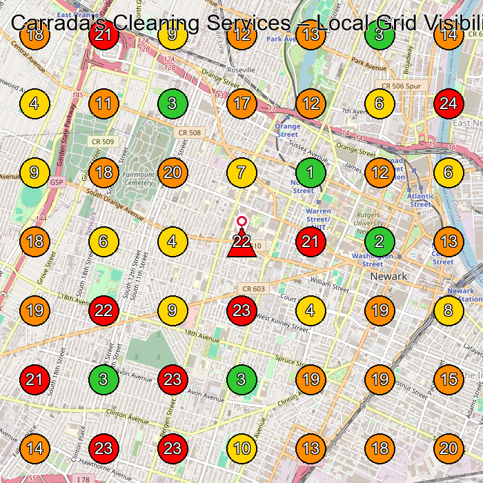 Carrada's Cleaning Services House Cleaning Service GeoGrid ranking map for None
